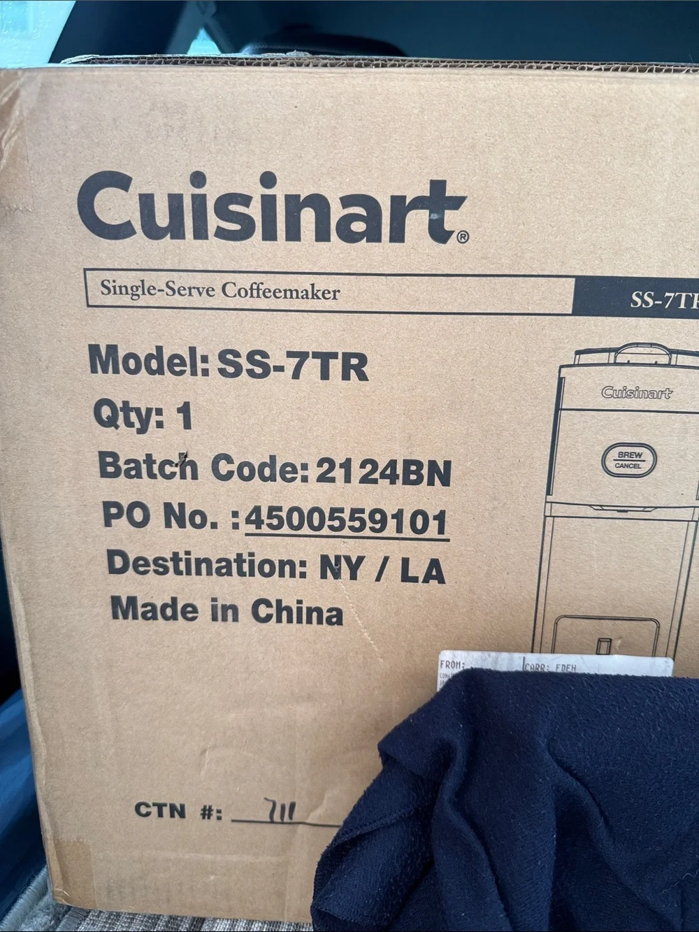 Cuisinart Single-Serve Coffeemaker in Cream with Taupe Mug